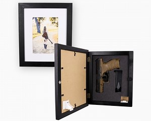 Hidden Gun Storage 5x7 or 8x10 Picture Frame, Wooden Wall Hanging Gun Concealment, Hidden Compartment Lock Box, Hidden Gun Case Wedding Gift - Etsy