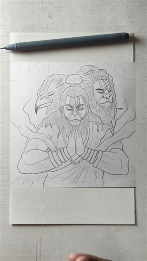 Hanuman Ji Drawing #shorts #hanuman #hanumanji #hanumanchalisa #lordhanuman #drawing #art #ram