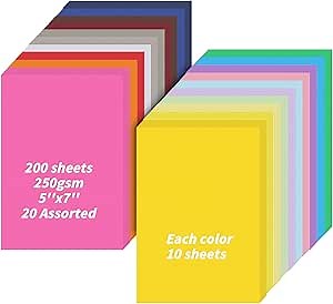 400 Pack 5x7 Cardstock Paper, 80lb White Cardstock Thick Paper Heavyweight Cardstock for Printer, Postcards, Invitation, Card Making