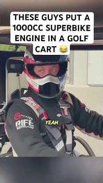 1000cc SUPERBIKE ENGINE IN A GOLF CART 😭😭 #viral #bike