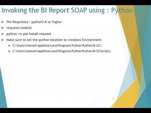 Oracle Cloud BI Dynamic Report - Python Invoking BI Report WSDL