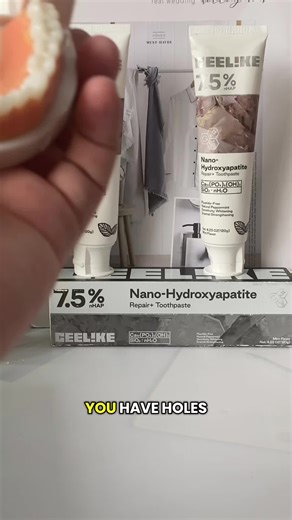 Ceelike Nano-Hydroxyapatite Whitening Strengthening Toothpaste #ceelike #ceelikenanohydroxyapatite #toothpaste #hydroxyapatitetoothpasten