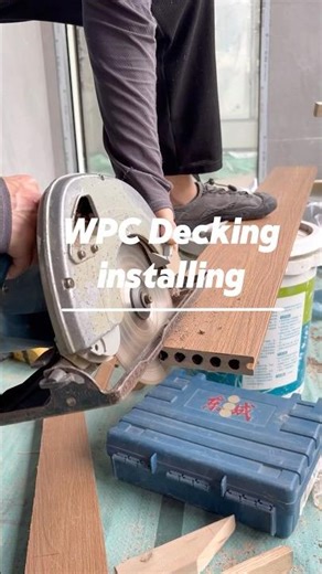 Wpc decking installation #wpc #wpcdecking #wpcfactory #wpcflooring #buildingmaterial