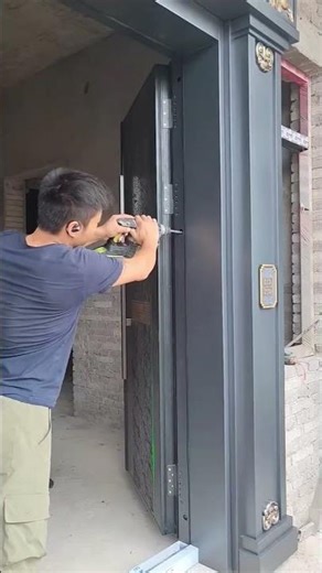 Aluminum door lintel installation process