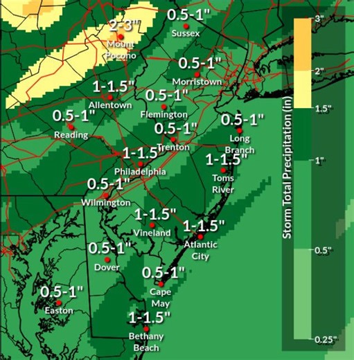 Wind advisory with rain through Friday. See Delaware weather forecast