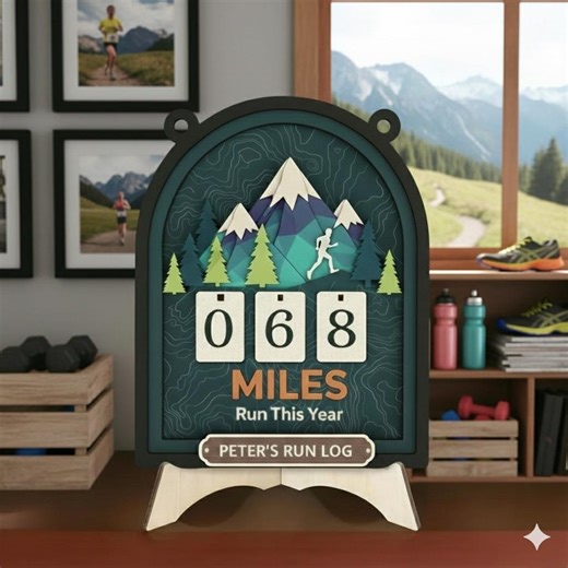 Custom Hiking Log Sign, Miles Hiked Tracker, Outdoor Adventure Decor, Rustic Mountain Number Sign, Hiker Gift for Nature Lovers SRT58 - Etsy