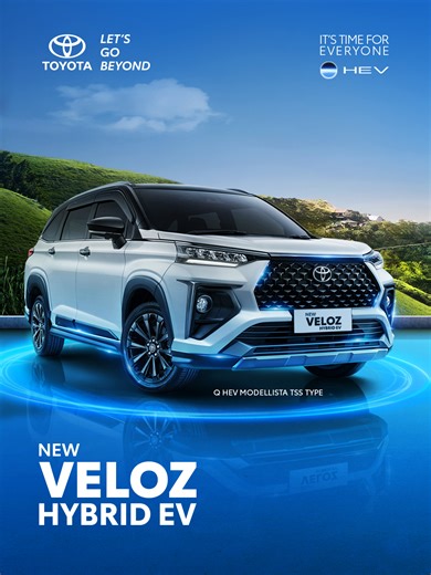 New Veloz Hybrid EV Untuk Semua Berkendara lebih cerdas, Keamanan terjaga, Dan konektivitas tanpa batas Rasakan ketenangan berkendara dengan Advanced Safety Features, dilengkapi dengan fitur baru Adaptive Cruise Control yang menjaga jarak aman sehingga membantu mengurangi kelelahan saat perjalanan jauh. Tetap terhubung lewat T Intouch yang dapat diakses melalui mTOYOTAdan Head Unit. Nikmati fitur In-Car Connectivity dengan OTT Streaming Information, kemudahan pengisian ulang Prepaid Card (Top Up