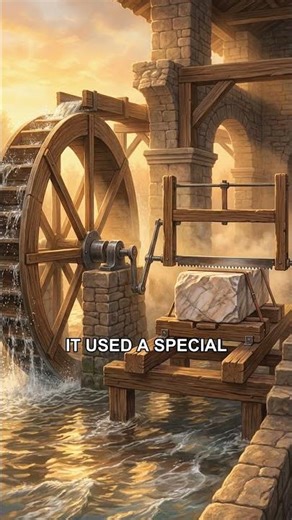 How did Romans use water to cut marble?