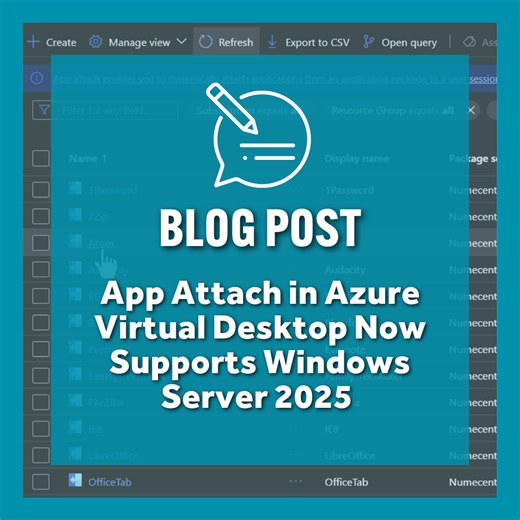 App Attach in Azure Virtual Desktop Now Supports Windows Server 2025