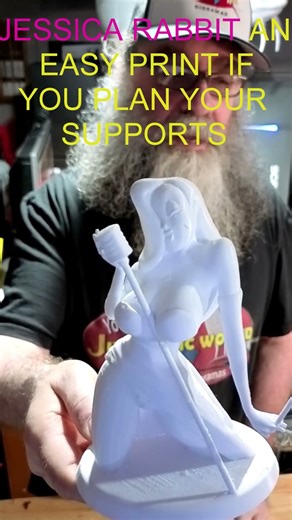 JESSICA RABBIT (An easy print if you plan your supports) #3dprinting #shortvideo #subscribe #movie