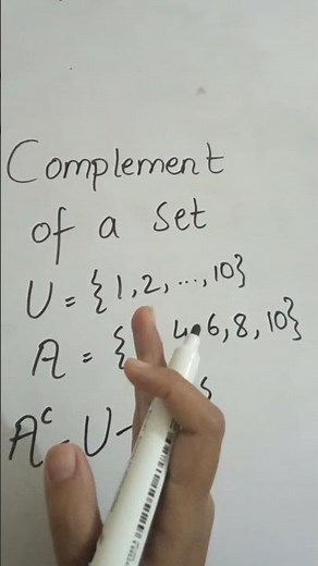Complement of A Set | IGCSE, GCSE | Just in 10 seconds| #math #mathstricks #math