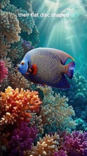 ANGEL FISH: Gliding gracefully through colorful coral reef #fish #ocean #animals