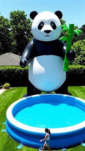 PANDA-MONIUM IN THE BACKYARD! 🐼💦