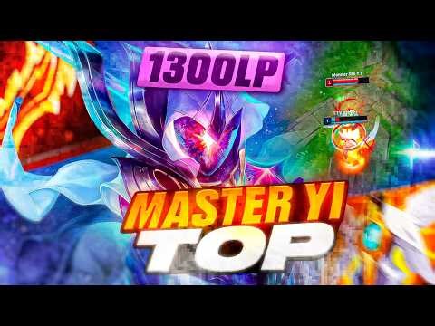 It's OTP Master Yi Top and it reached 1300 LP 🤯 *MONSTER SSS*