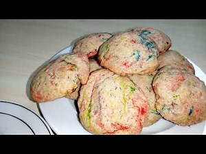 3 colours Easy homemade rainbow sugar cookies.