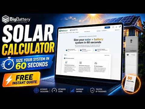 How to Use BigBattery’s Solar Calculator | Size Your Solar + Battery System in 60 Seconds