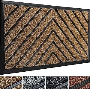 ubdyo - Extra Durable Doormat Outdoor - Rubber Outdoor Doormat - (30x18) - Brown - 1 pack
