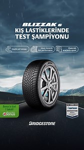 Kış lastiği test şampiyonu Bridgestone #Blizzak 6; uzun ömürlü km performansı, elektrikli araçlarla tam uyumu ve üstün yol tutuşuyla güvenli yolculuk sunar. 15 Ekim – 31 Aralık 2025 tarihleri arasında Bonus’a özel peşin fiyatına 7 taksit fırsatıyla sizi bekliyor! Daha fazla bilgi için hemen tıklayın! https://www.bridgestone.com.tr/bridgestonedan-bonusa-ozel-pesin-fiyatina-7-taksit #Bridgestone #KusursuzPerformans | Bridgestone Türkiye