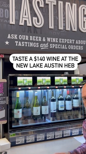 3.3K views · 50 reactions | Y’all!! The wine testing station at the new Lake Austin HEB is so cool. You can try a $140 bottle. I’ll give more detail and a full store tour in my next reel. Stay tuned. | Grocery Obsessed | Facebook