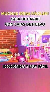 Con CAJAS de huevo! 🏠Facil CASA para Barbie pte#1 #manualidadesparamuñecas
