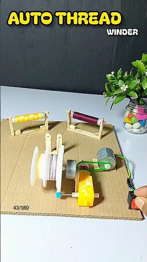 Amazing DIY Automatic Thread Winding Machine Using DC Motor | Mini Bobbin Winder Project