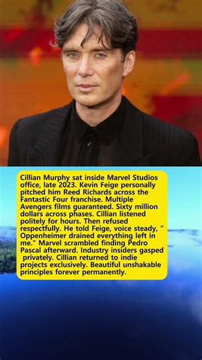 Cillian Murphy Was Offered Mr. Fantastic Before Pedro Pascal—His Stunning Refusal Stunned Marvel