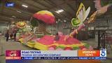 Rose Parade Float Preparation #4: Phoenix Decorating Float Testing