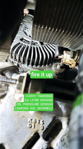 Chevy TRAVERSE 3.6 severe oil leak diagnosis #automotiverepair #carrepair #foryou