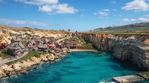 A colorful village built only for a movie