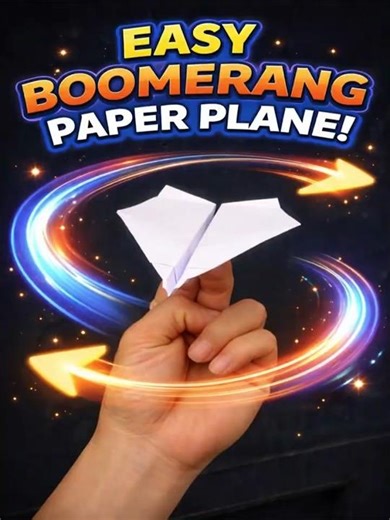 How to Make a Super Easy Boomerang Paper Plane ✈️ #Shorts
