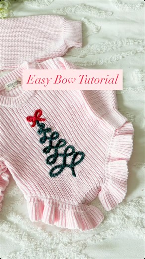 This the bow pattern I use for the ribbon tree design. It is so easy and so cute! Have you tried this one? 🎀 . . . . #diyembroidery #embroiderytutorials #learnembroidery #handembroidered #relaxinghobby #howtoembroider #embroiderytutorial #embroideredbow | Little Joy DIY Embroidery