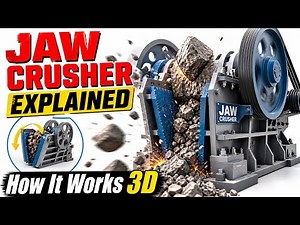 Powerful Jaw Crusher Explained | How Stone Crushing Machine Works in 3D