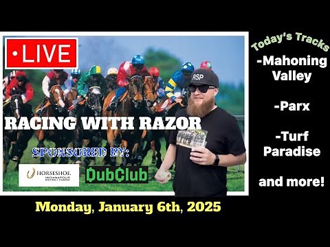 LIVE Horse Racing Mahoning Valley, Turf Paradise, Parx and more January 6th, 2024