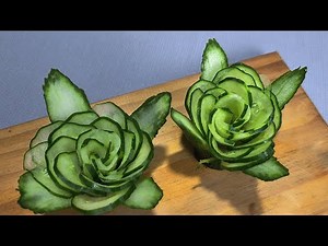 HOW TO DECORATE PLATES | CUCUMBER FLOWERS | CARVING