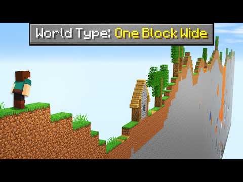 Minecraft, but it’s Only One Block Wide!