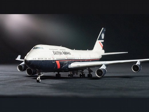 【搬运】不列颠航空波音747-400纸模型制作 1:144