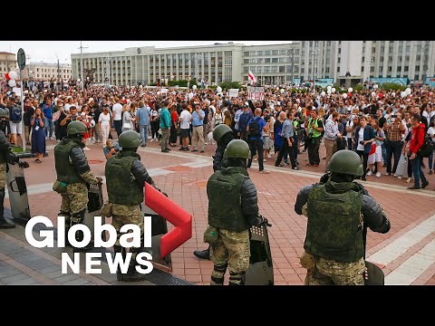 Protests over Belarus presidential election, crackdowns continue to swell