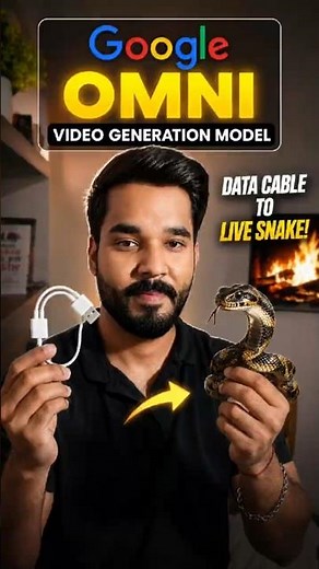Google's NEW Omni AI Turned a Data Cable Into a Snake! 🤯🐍 #tech