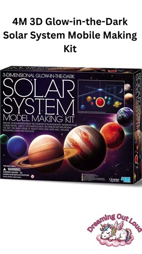 4M 3D Glow in the Dark Solar System Mobile Making Kit