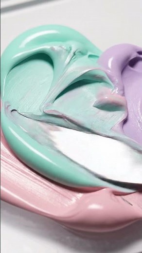 ASMR | Thick Pastel Paint Being Mixed Sounds and Visuals for Deep Relaxation