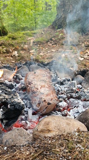 This is gonna be sooo good! 🤤😮‍💨 #caveman #meat #firekitchen #outdoorcooking #asmr | Fire Kitchen
