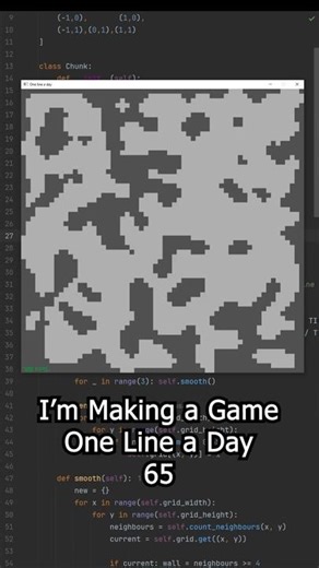 Making a Game One Line a Day (day 65) #everyday #coding #gamedev #python #raylib
