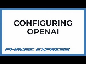 Configuring PhraseExpress for use with OpenAI