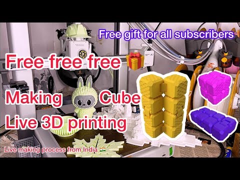Live 3d printer : making cube #3dprinting