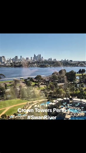 beautiful hotel room @Crown Perth overlooking #SwanRiver