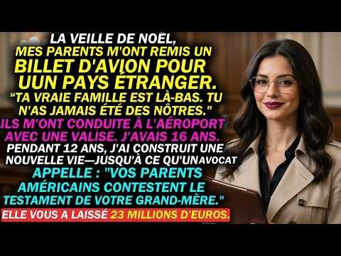 Mes parents m'ont expédiée à l'étranger avec une valise la veille de Noël—Maintenant, ils veulent...