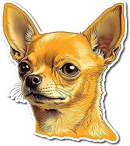 Chihuahua Dog Vinyl Decal Sticker for Car, Laptop, Tumbler, More. #003692