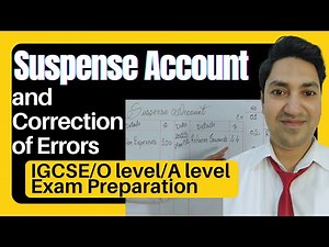 Suspense Account and Correction of Errors