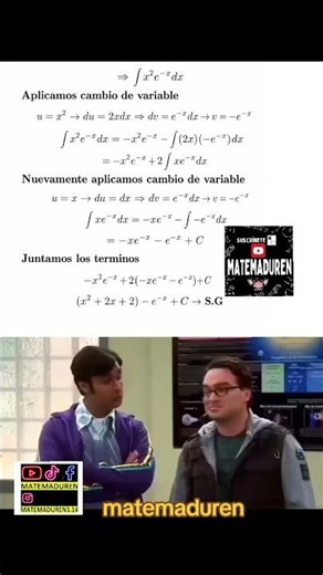 La integral de la serie The Big Band Theory. #edutubers #matemaduren #viral #matemáticas