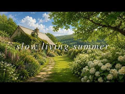 slow living summer garden 🌿 soft piano playlist for reading, studying & calm focus